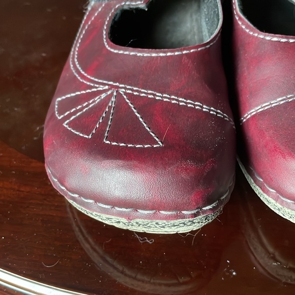 Flexus by Spring Step Casual Slip On Mule Clog Shoe Womens Size 39 Burgundy US 8 - Picture 9 of 9